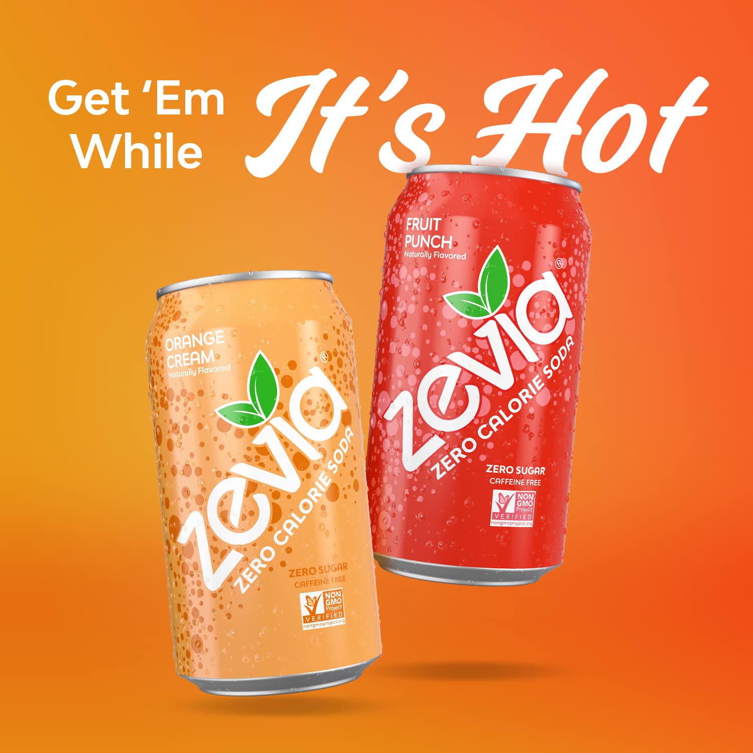 Zevia Zero Calorie Soda, Fruit Punch, Zero Sugar, 12 Ounce Cans (Pack