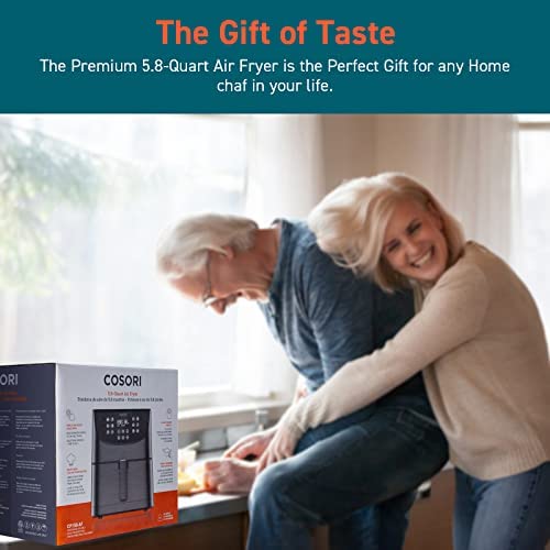 COSORI Air Fryer Oven Combo 5.8QT Max Xl Large Cooker, Black