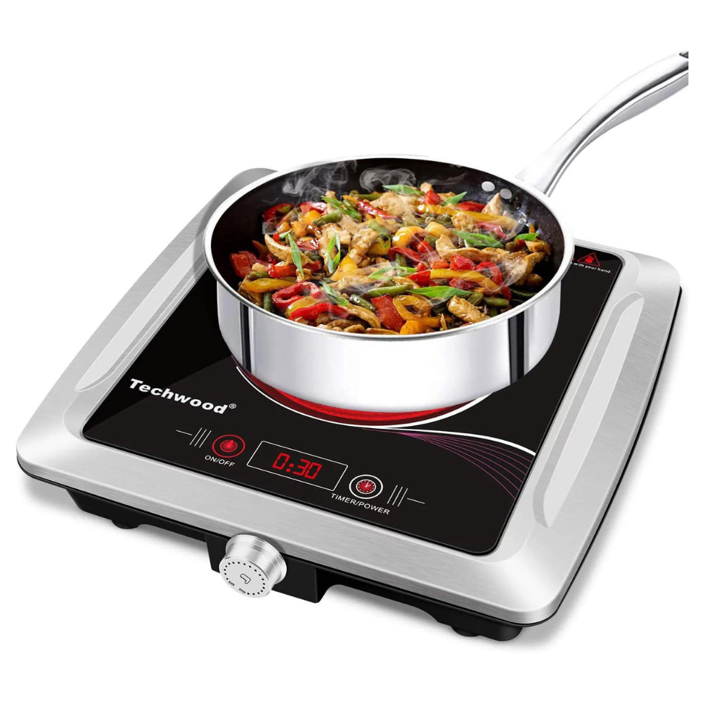 Techwood 1500W Hot Plate Electric Stove Single Burner Countertop