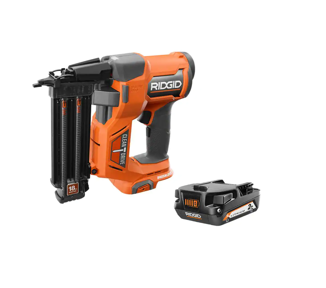 Ridgid R09891b Ac8400802 18v Brushless Cordless 18 Gauge 2 1 8 In Brad