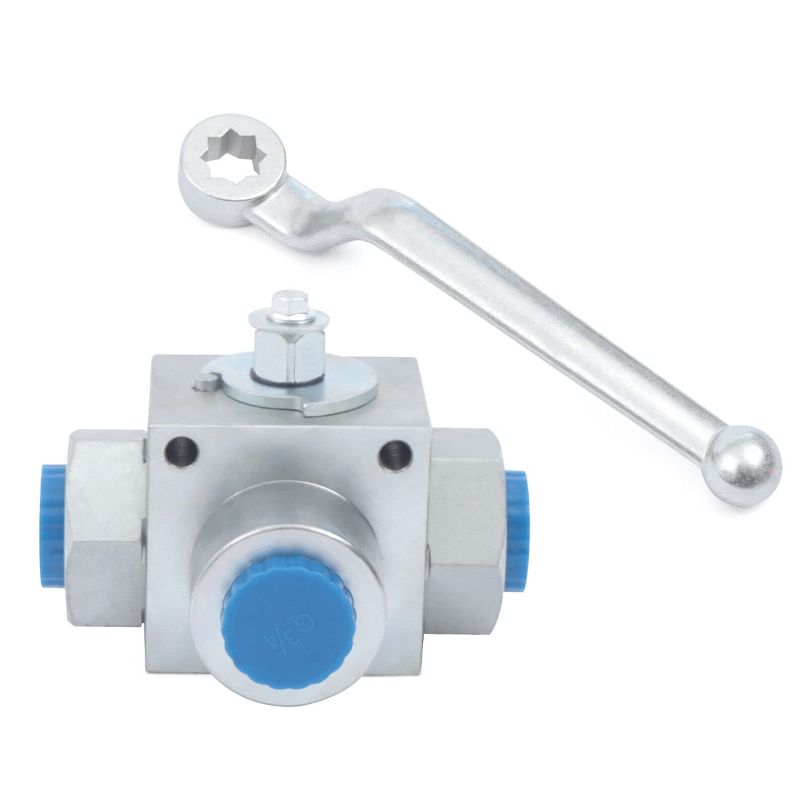 Hydraulic Ball Valve, 3Way Hydraulic Ball Valve 3/4 Inch NPT Female