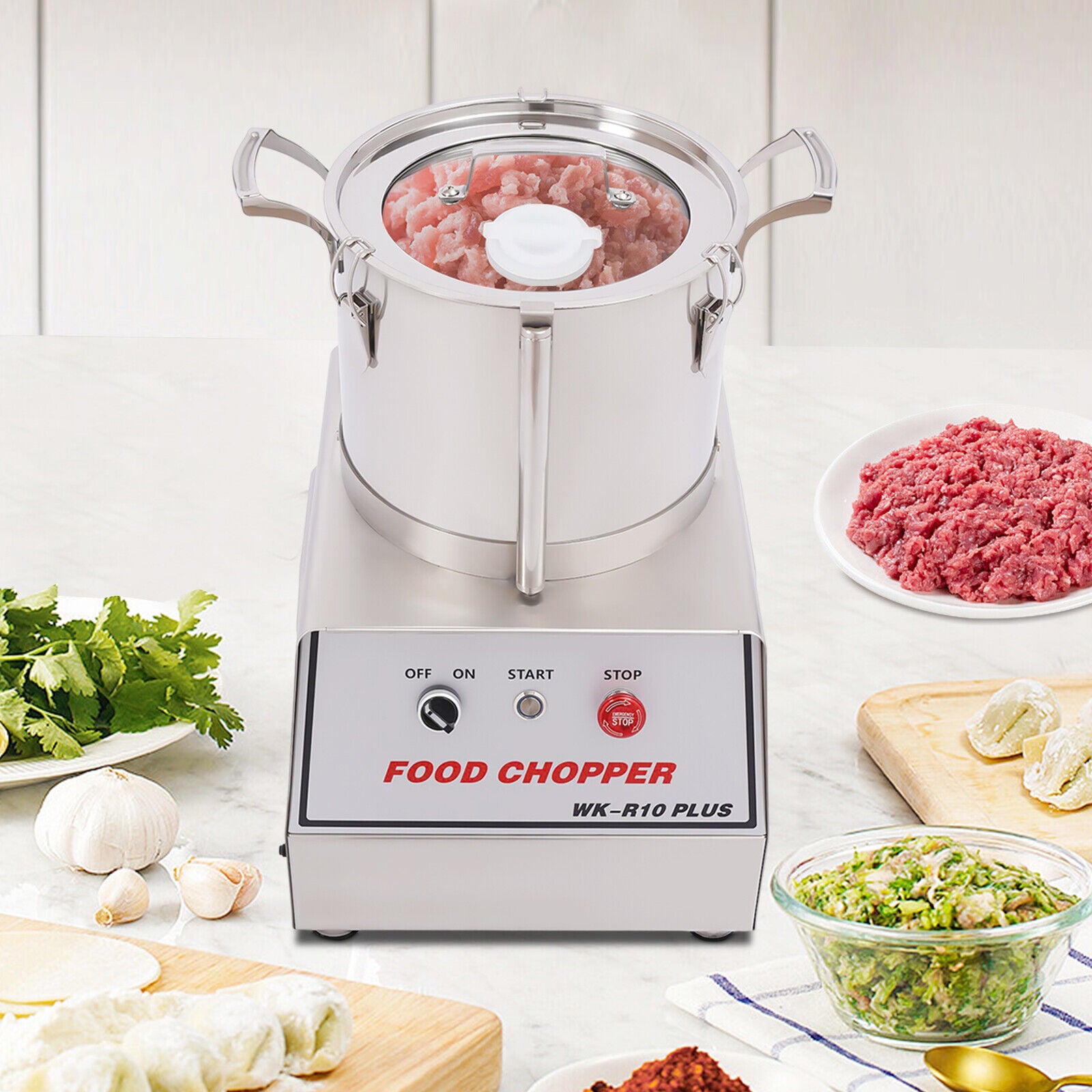 10L Commercial Grade Food Processor Blender S.Steel Tomato Chopper