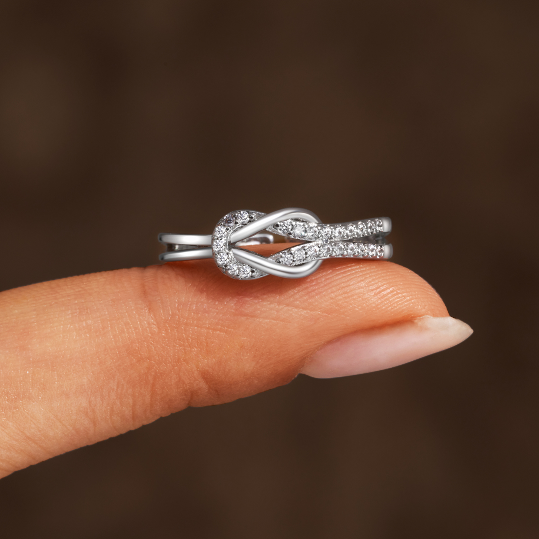Mother Daughter Love Knot Ring Love Together Jewelry