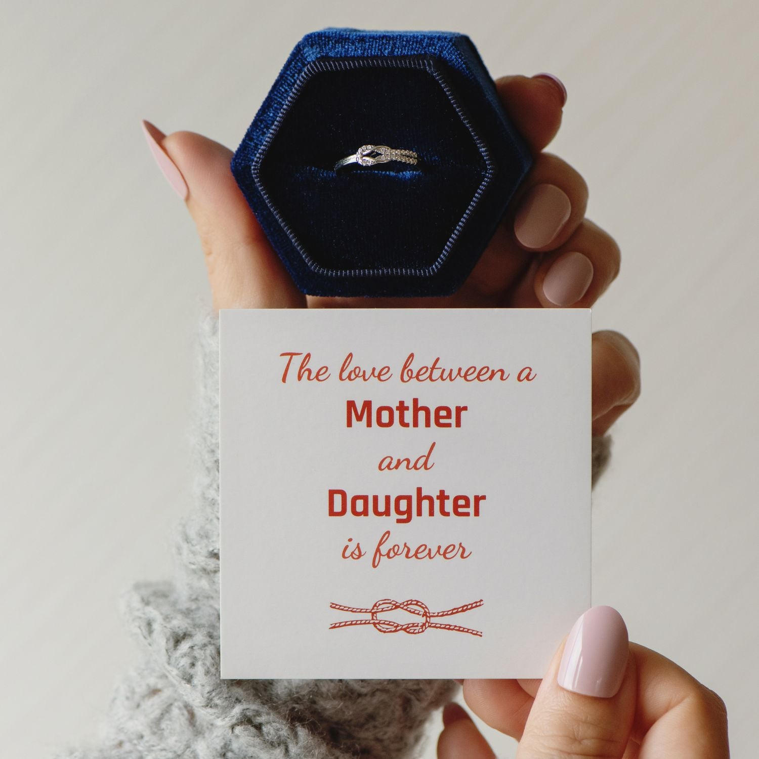 Mother Daughter Love Knot Ring Love Together Jewelry