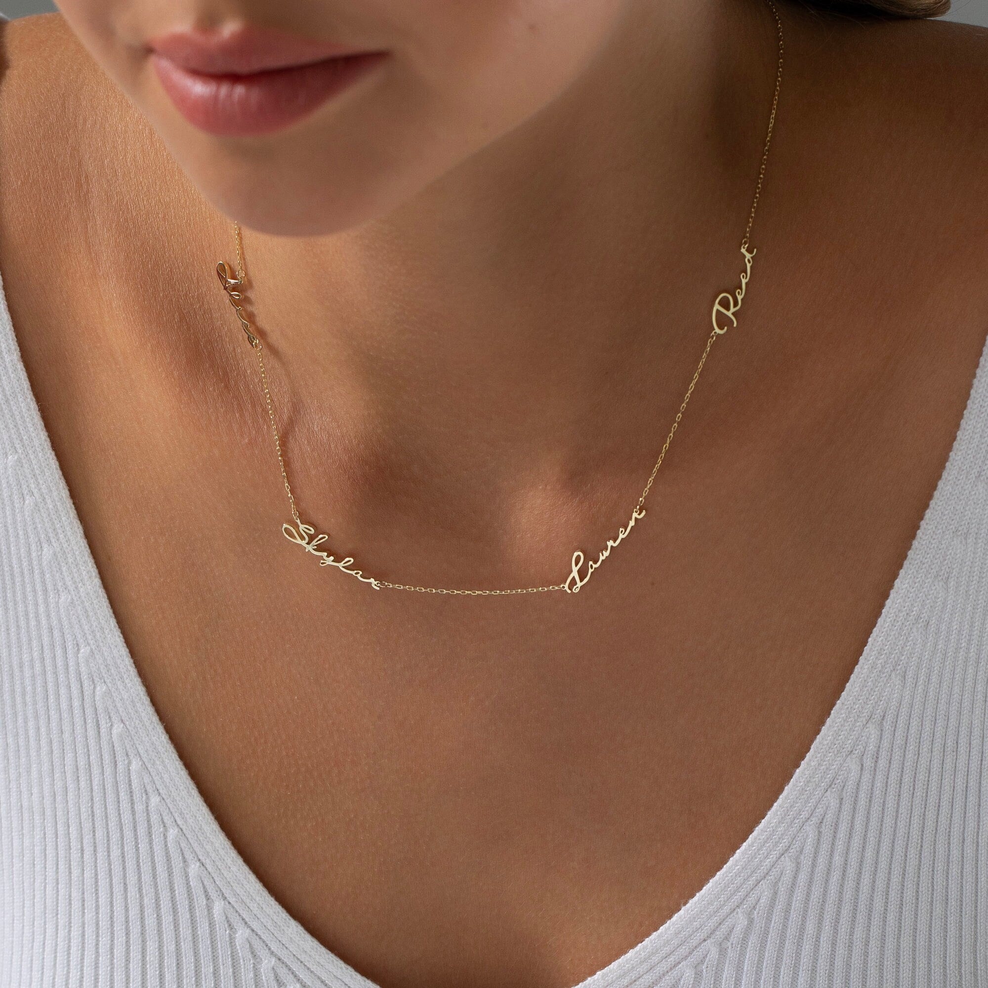 Multiple Name Handwriting Necklace Love&Together Jewelry