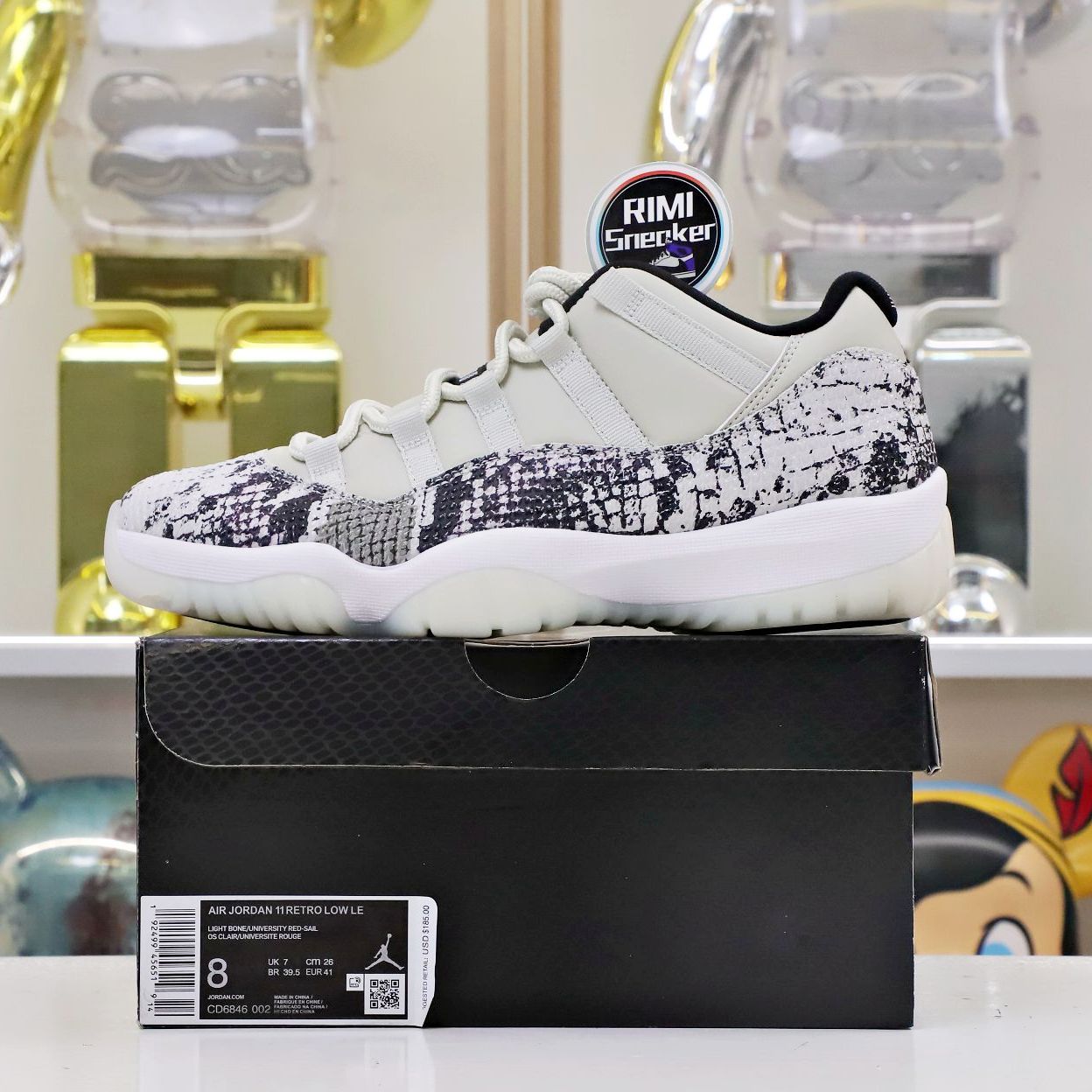 AIR JORDAN 11 LOW SNAKESKIN LIGHT BONE