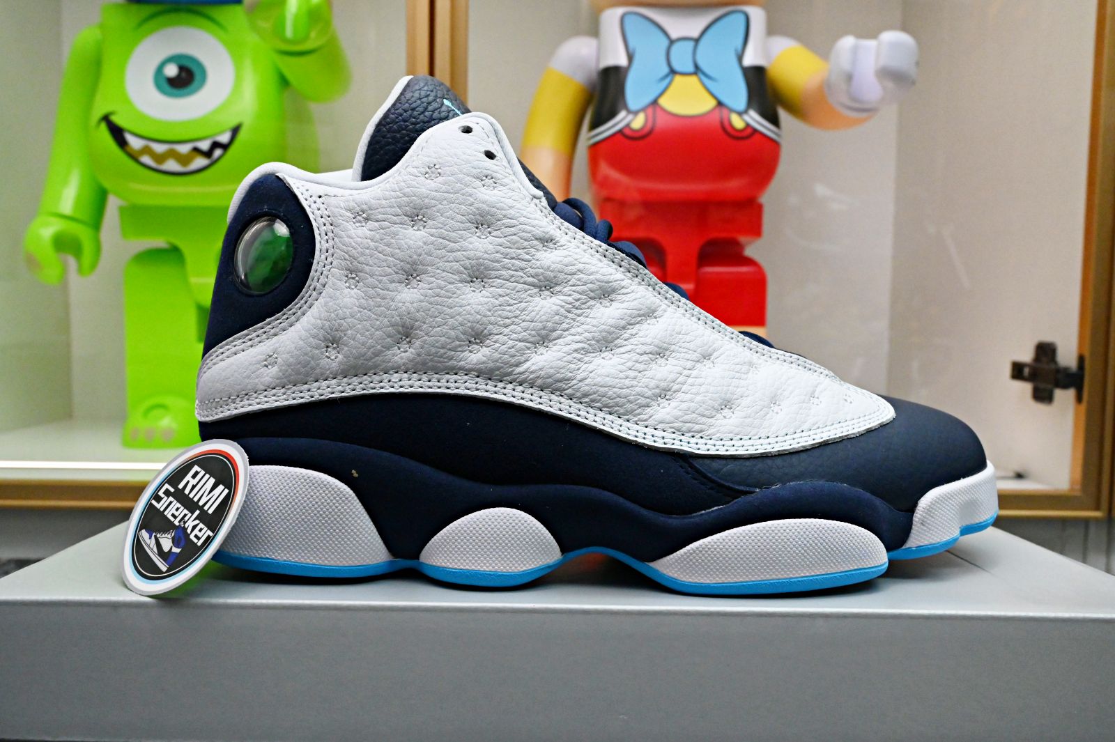 AIR JORDAN 13 RETRO WHITE OBSIDIAN POWDER BLUE 414571-144