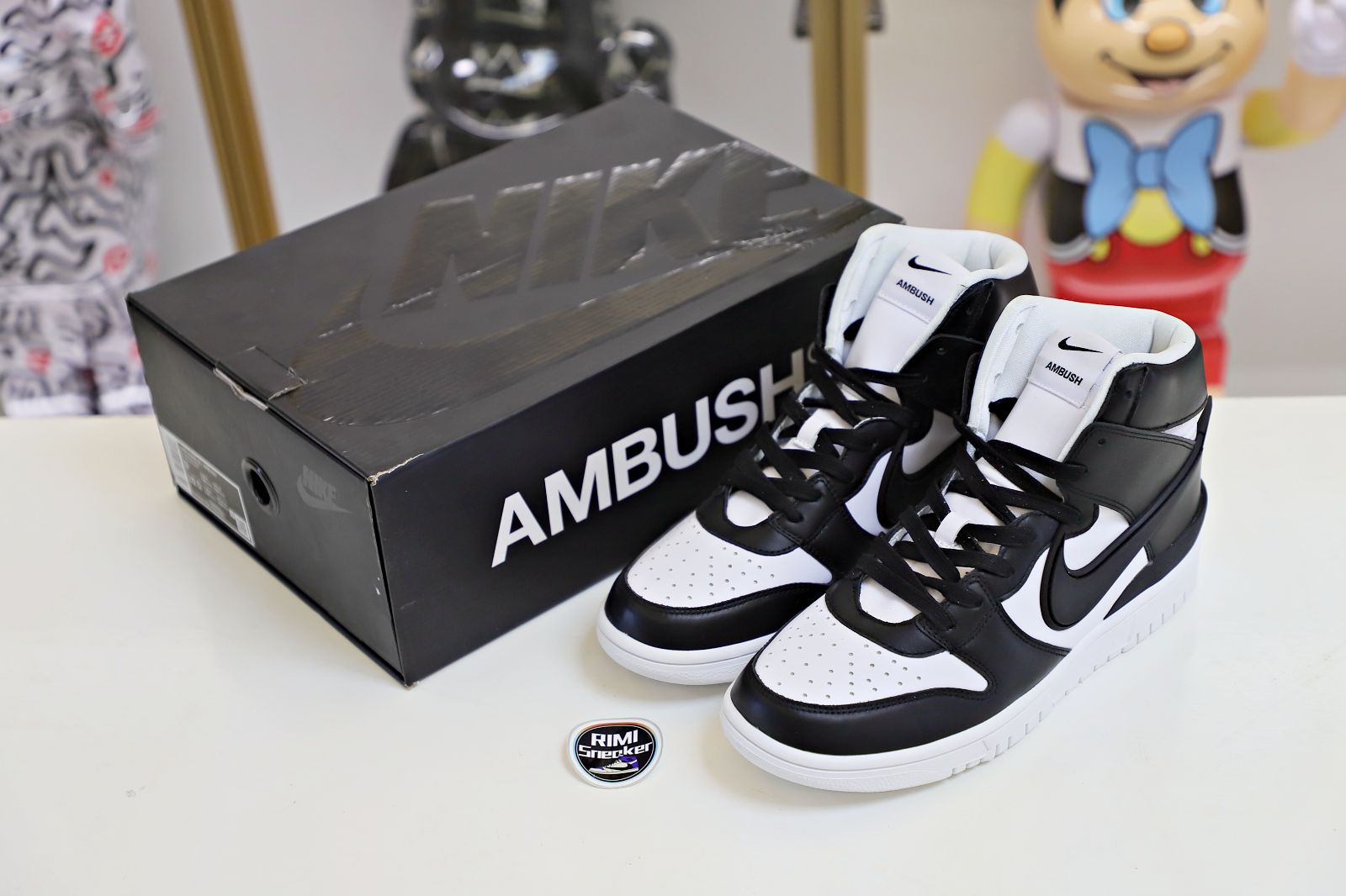 NIKE DUNK HIGH AMBUSH BLACK WHITE