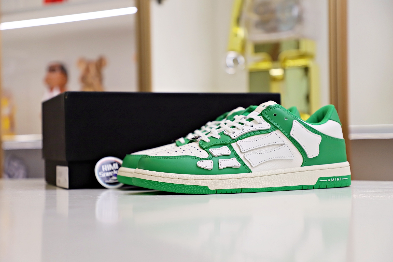 AMIRI LEATHER SKEL LOW Green