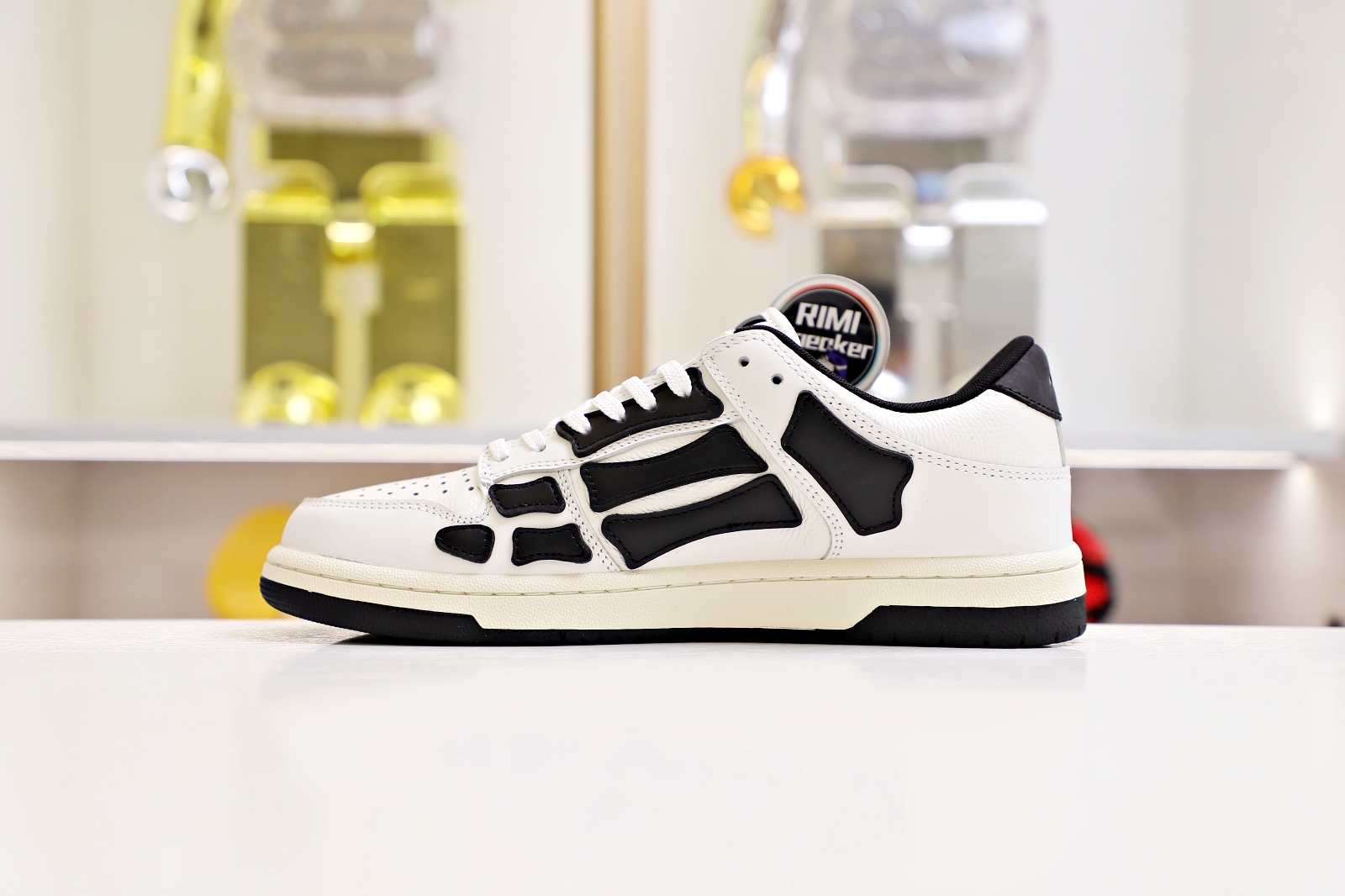 AMIRI LEATHER SKEL LOW white