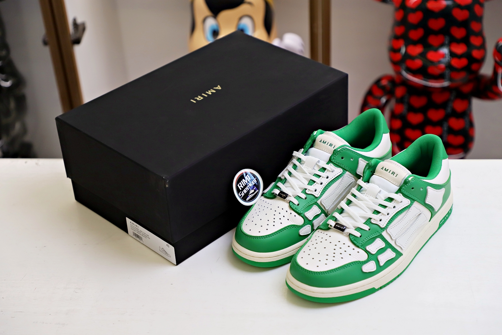 AMIRI LEATHER SKEL LOW Green