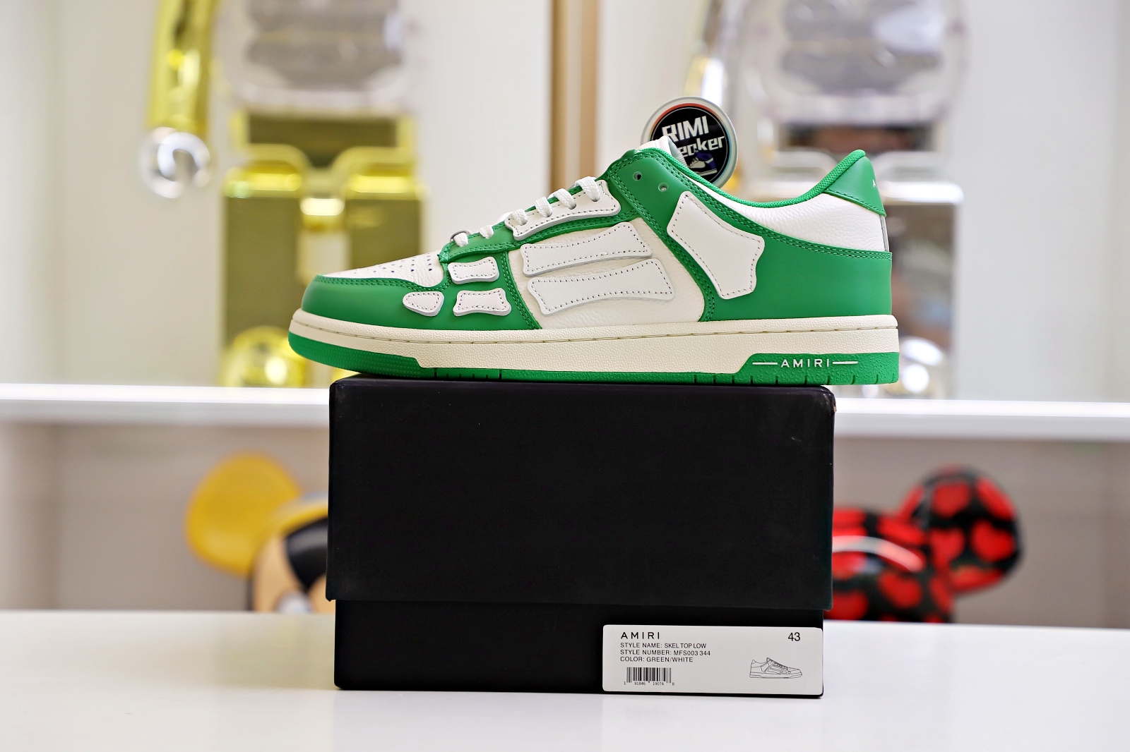 AMIRI LEATHER SKEL LOW Green