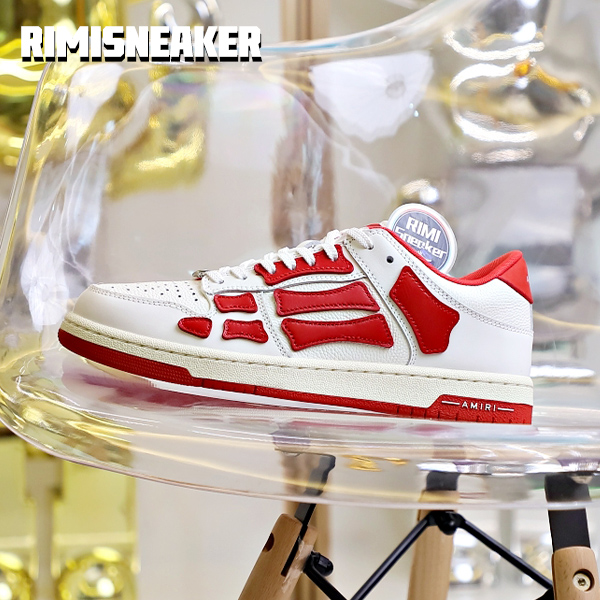 AMIRI LEATHER SKEL LOW RED