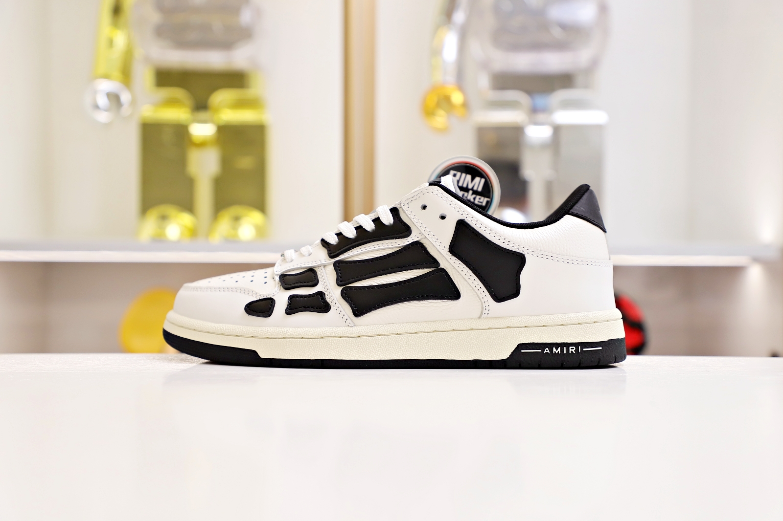 AMIRI LEATHER SKEL LOW white