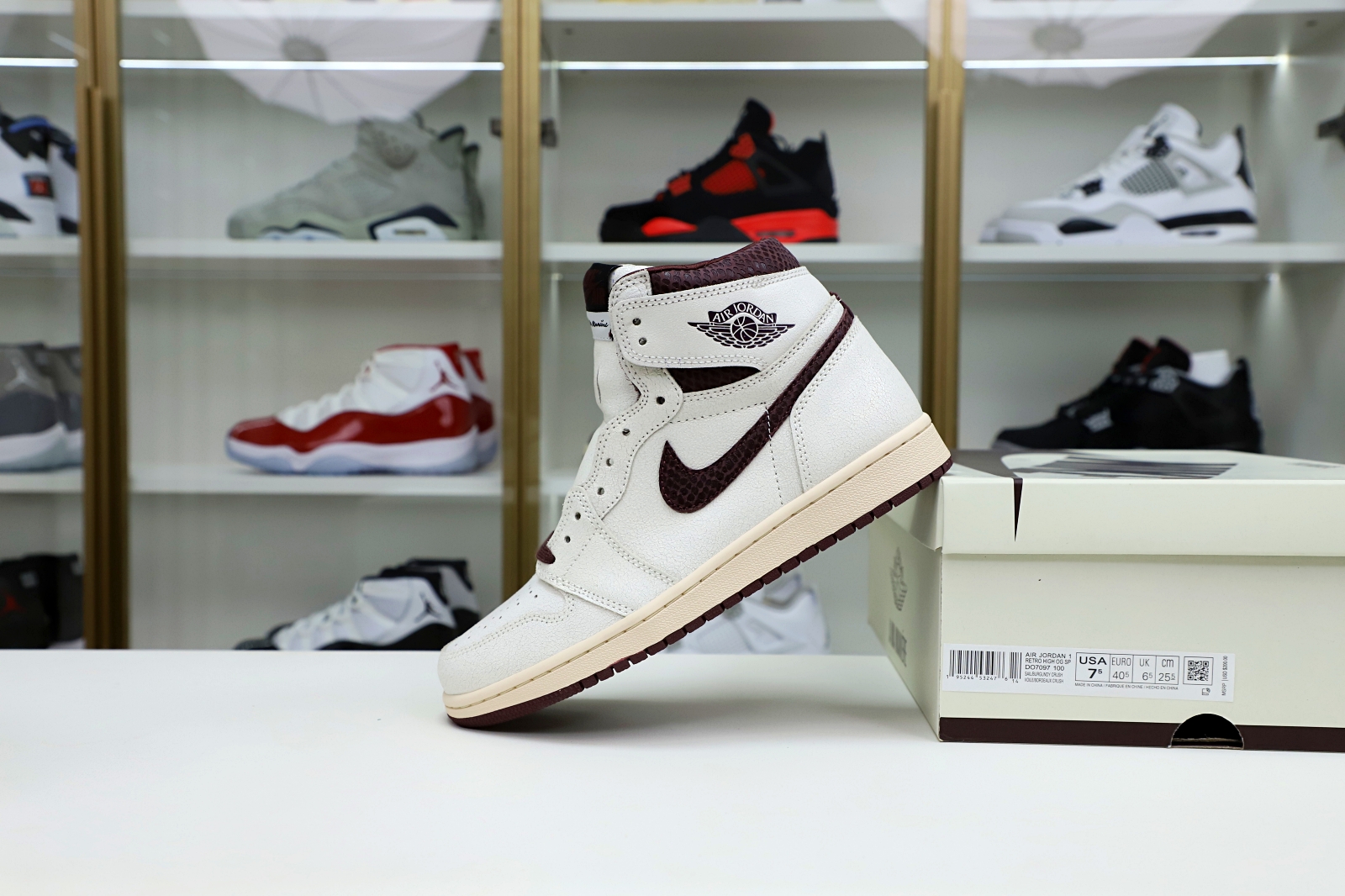 ordan Air Jordan1 retro high og sp "sail and burgundy"