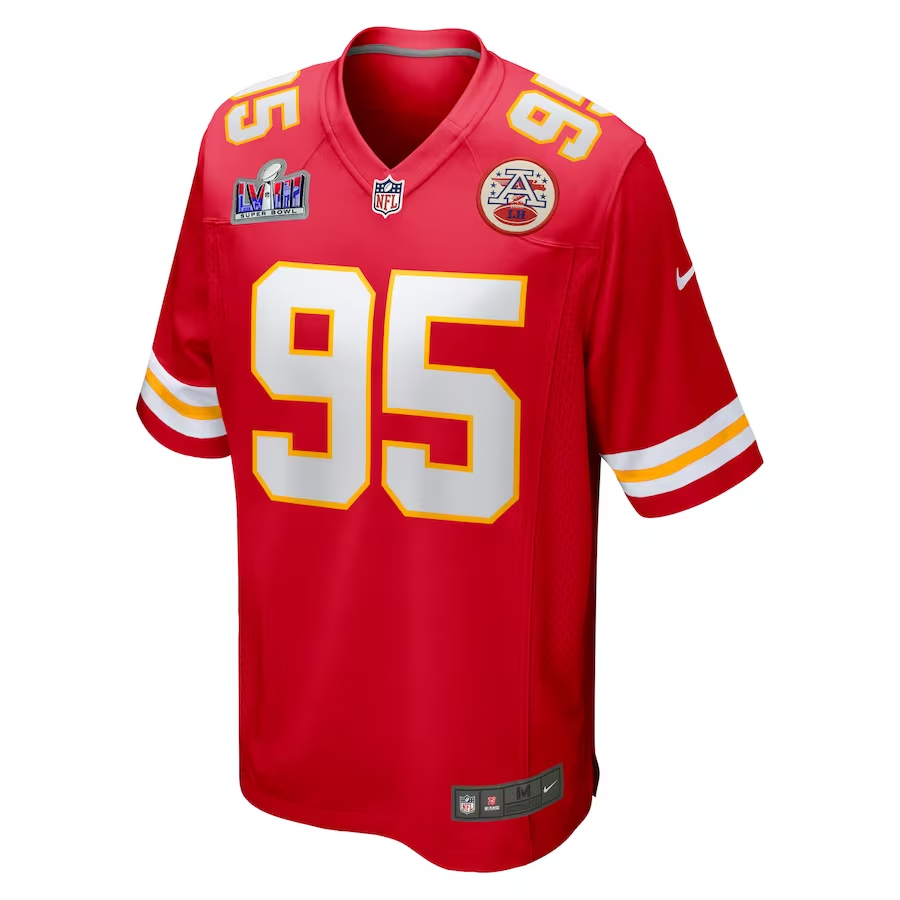 Nike Chris Jones Kansas City Chiefs Red Super Bowl LVIII Game Jersey ...