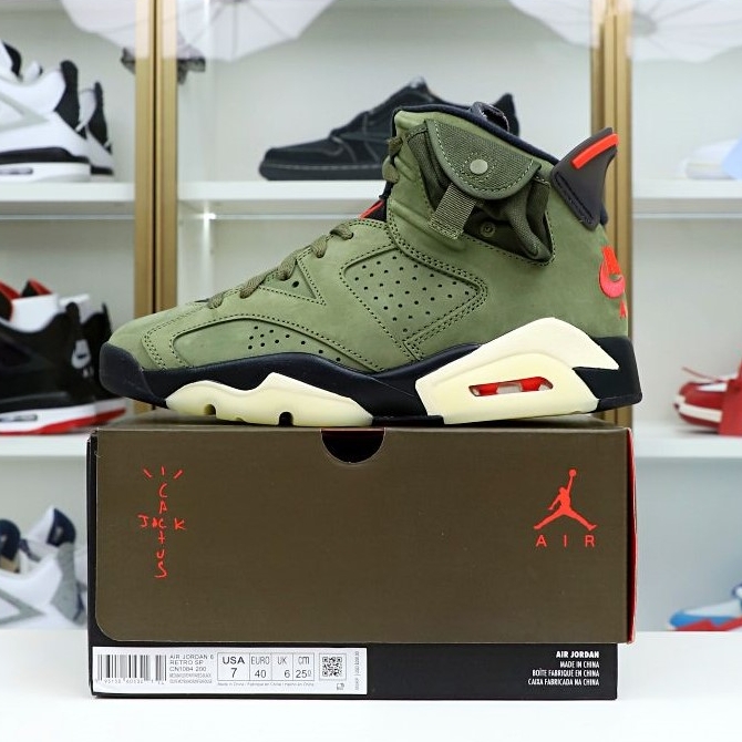 TRAVIS SCOTT X AIR JORDAN 6 RETRO ''OLIVE''