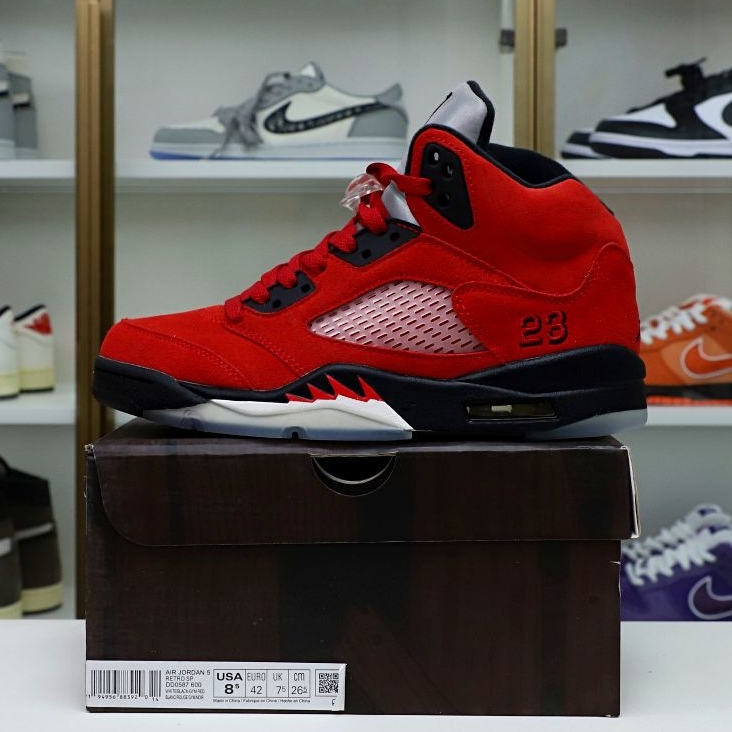 AIR JORDAN 5 RETRO RAGING BULL RED SUEDE