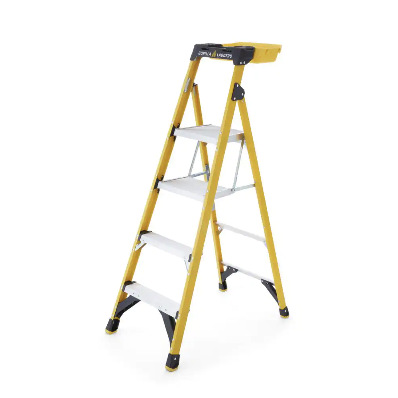 Gorilla Ladders 5.5 ft. Fiberglass Dual Platform Step Ladder with