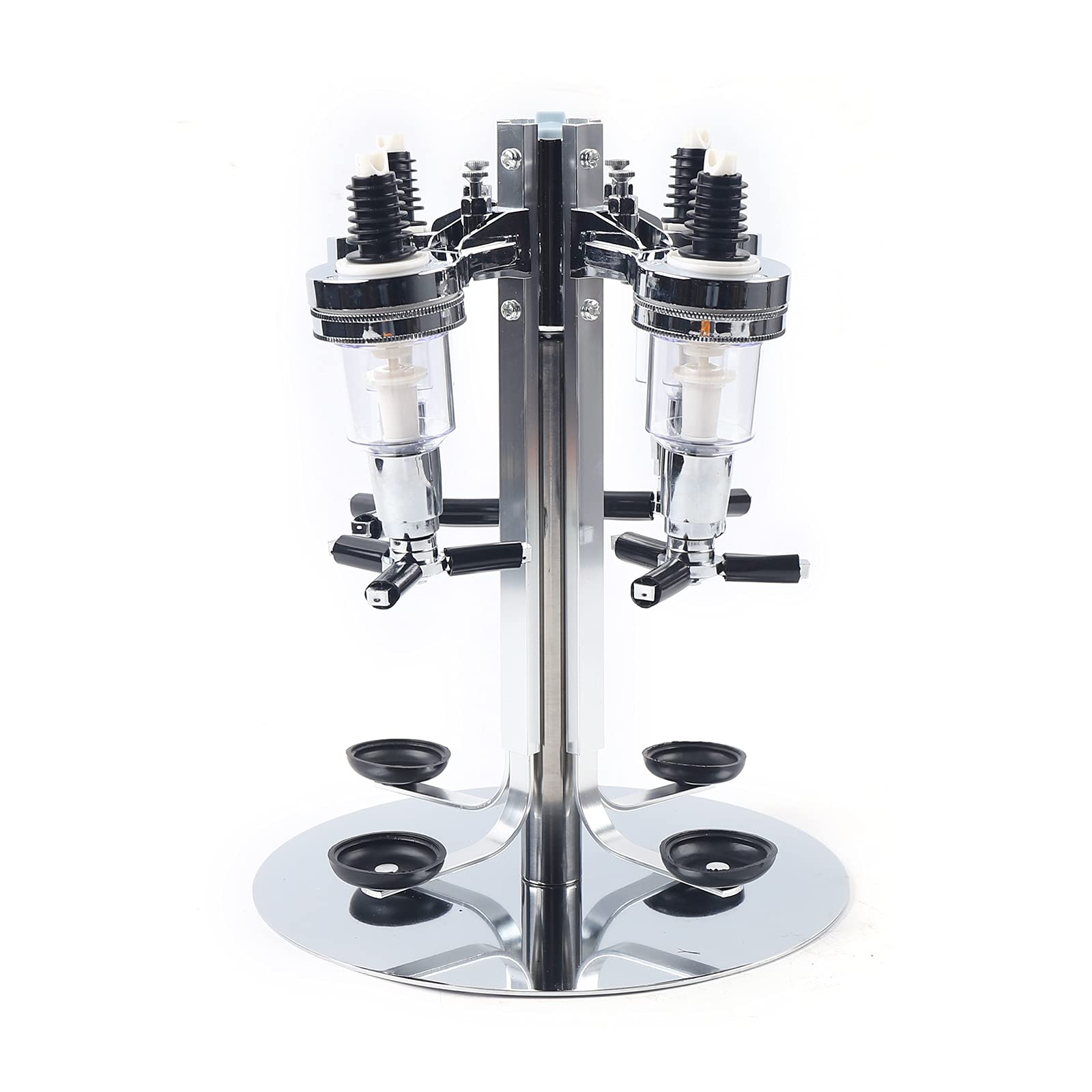 4Bottle Rotating Jet Alcohol Carousel Dispenser Aluminum Alloy Liquor