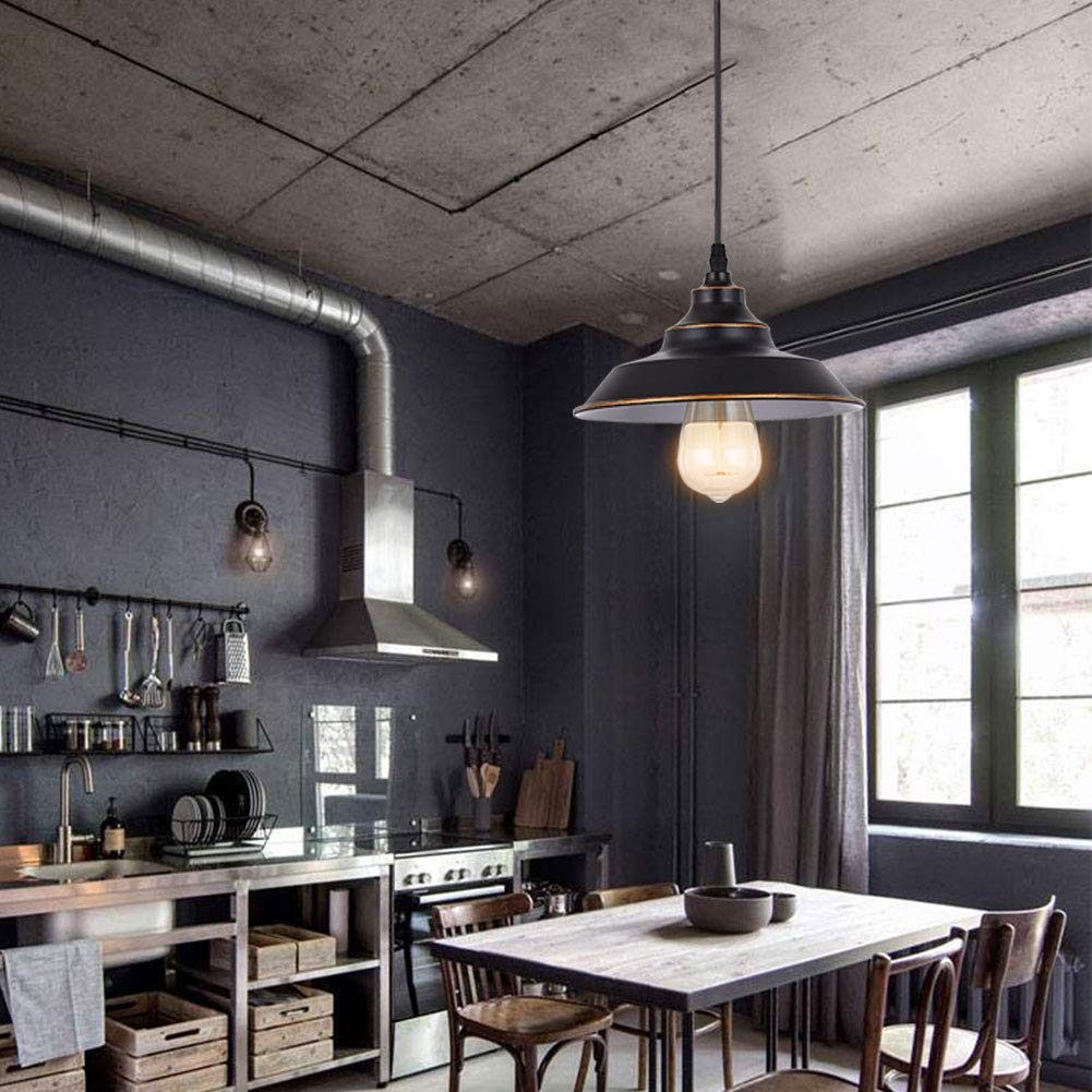 Rustic Pulley Pendant Lighting Adjustable Kitchen Island Lights