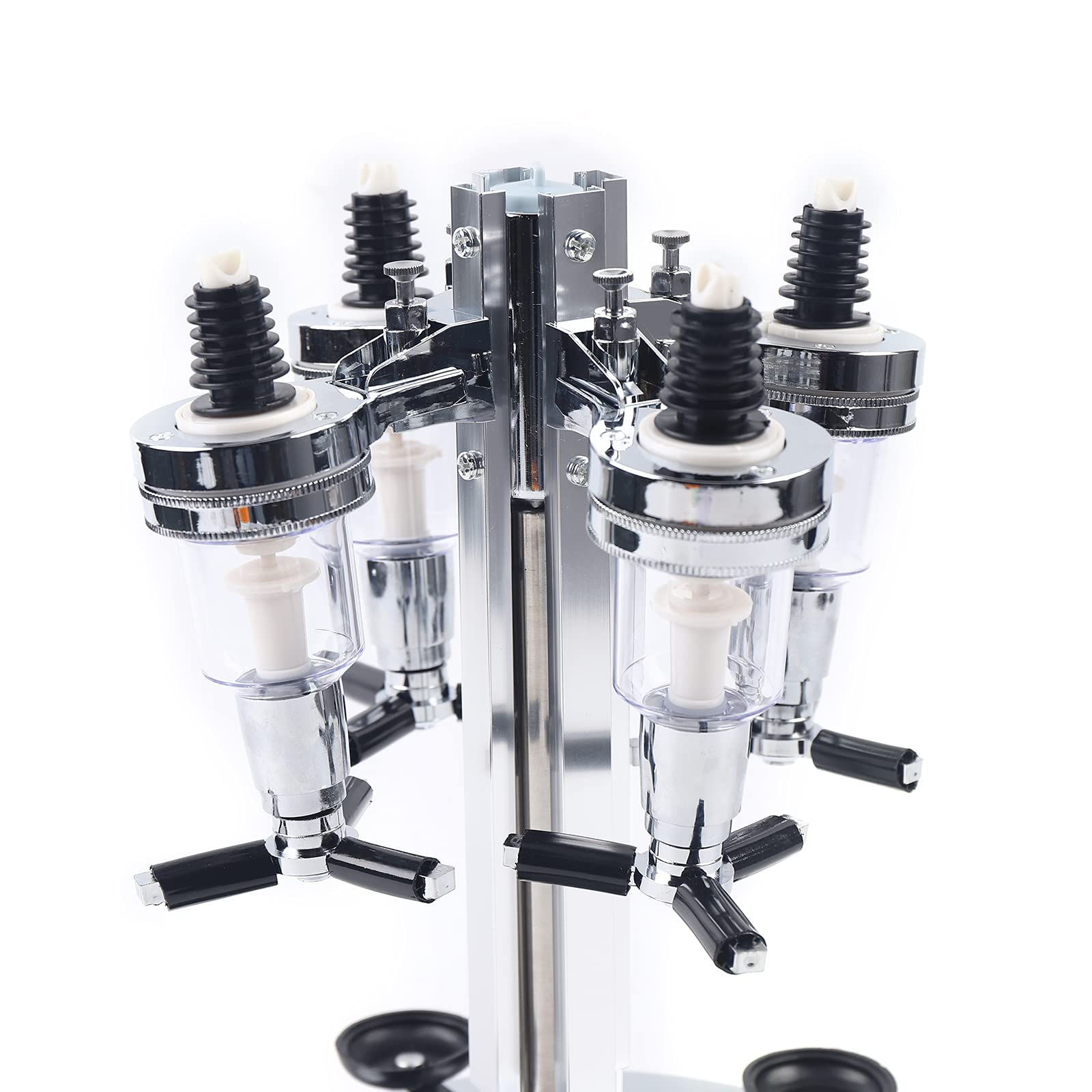 4Bottle Rotating Jet Alcohol Carousel Dispenser Aluminum Alloy Liquor