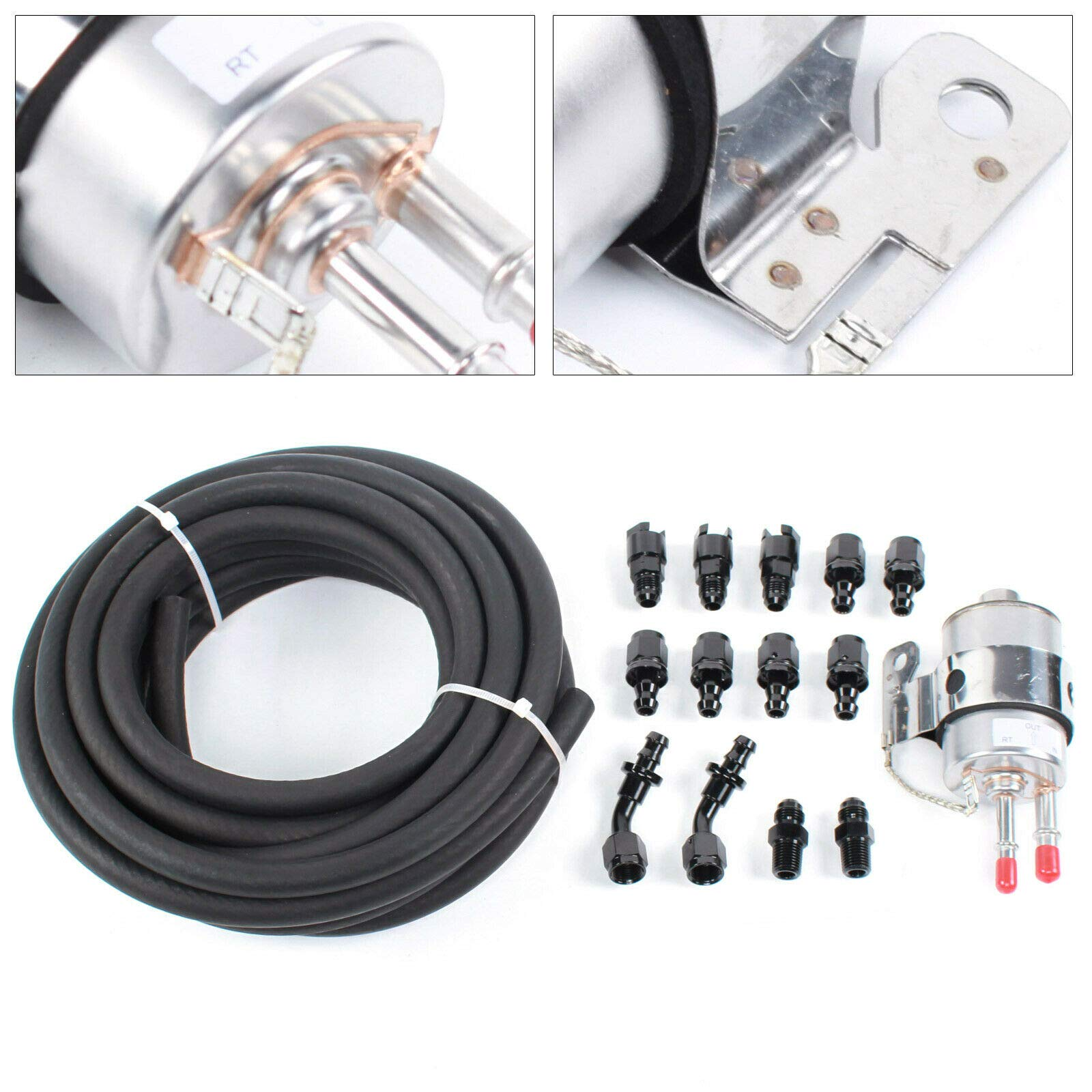 LS Conversion Fuel Filter Regulator Fuel Injection Line Install KitAluminum Fuel Injector