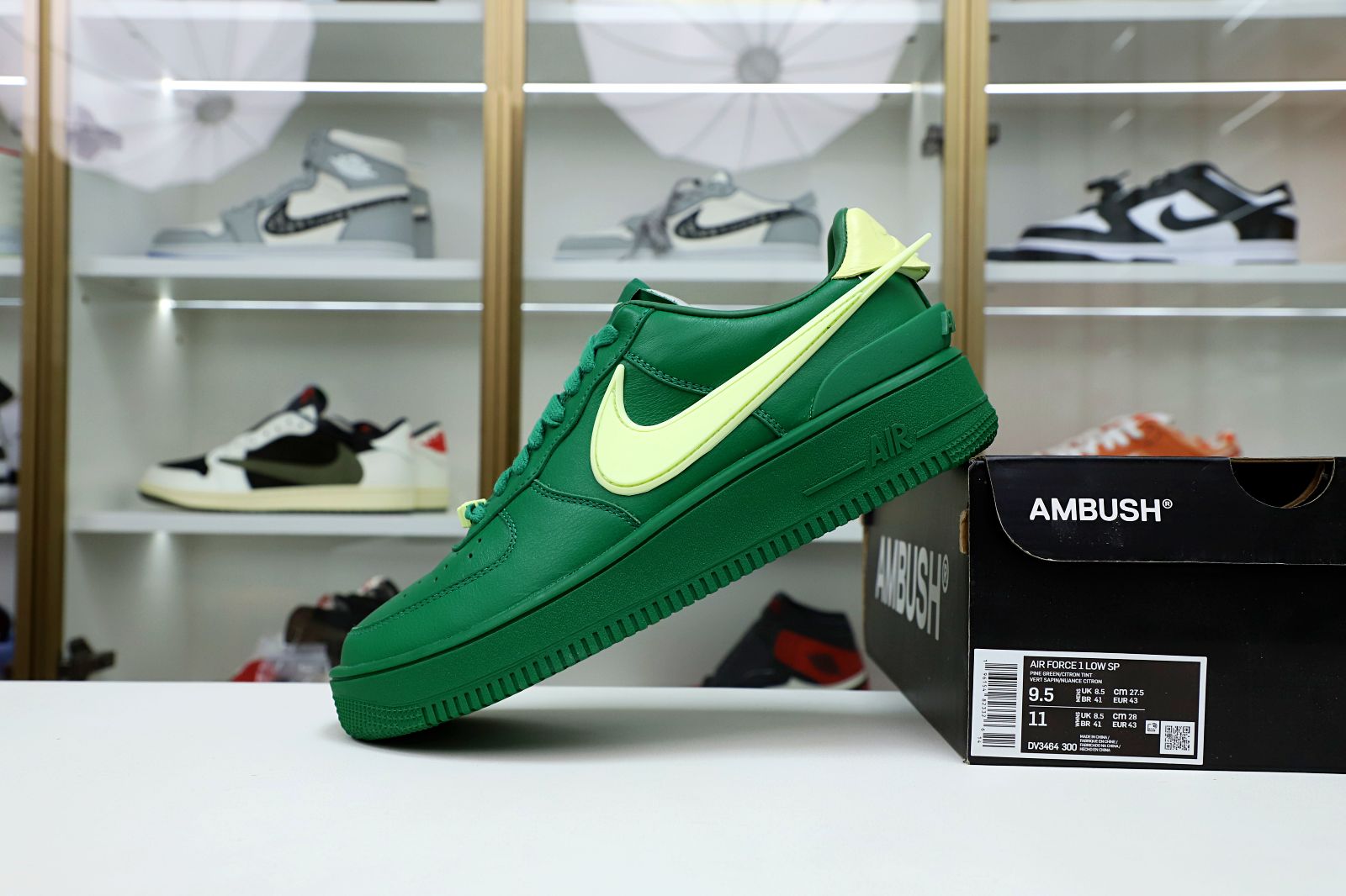 AMBUSH xNike Air Force1 Low"Pine Green and Citron"