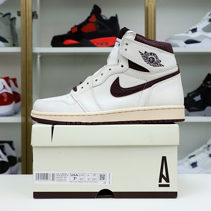 A Ma Maniére x Jordan Air Jordan 1 retro high og sp &quotsail and burgundy"