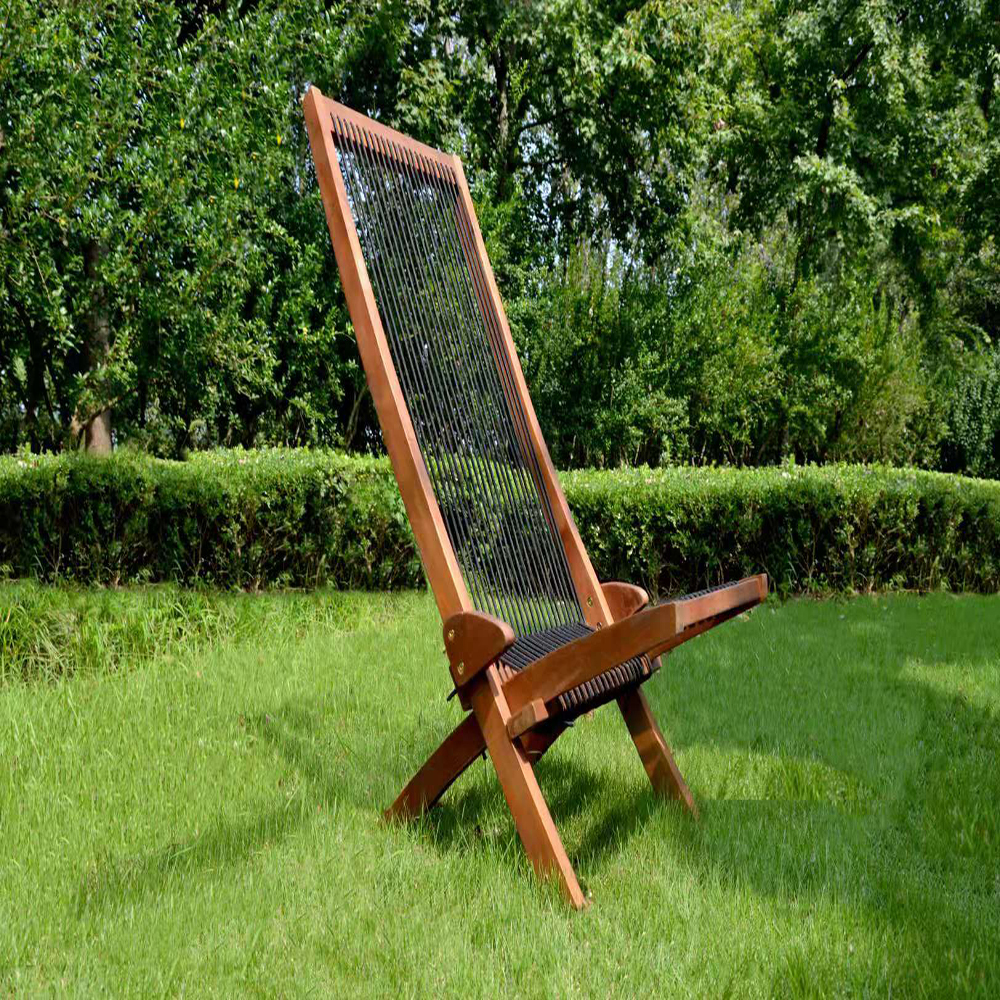 folding roping wood chair - luxpalace