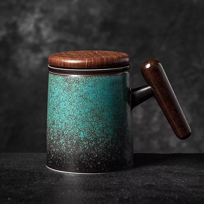 The Atlas Coffee & Tea Mug (Strainer & Lid Included)