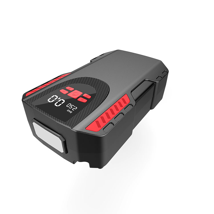 Newly designed car inflator with preset charge stop emergency light and flashing light 12V 150psi