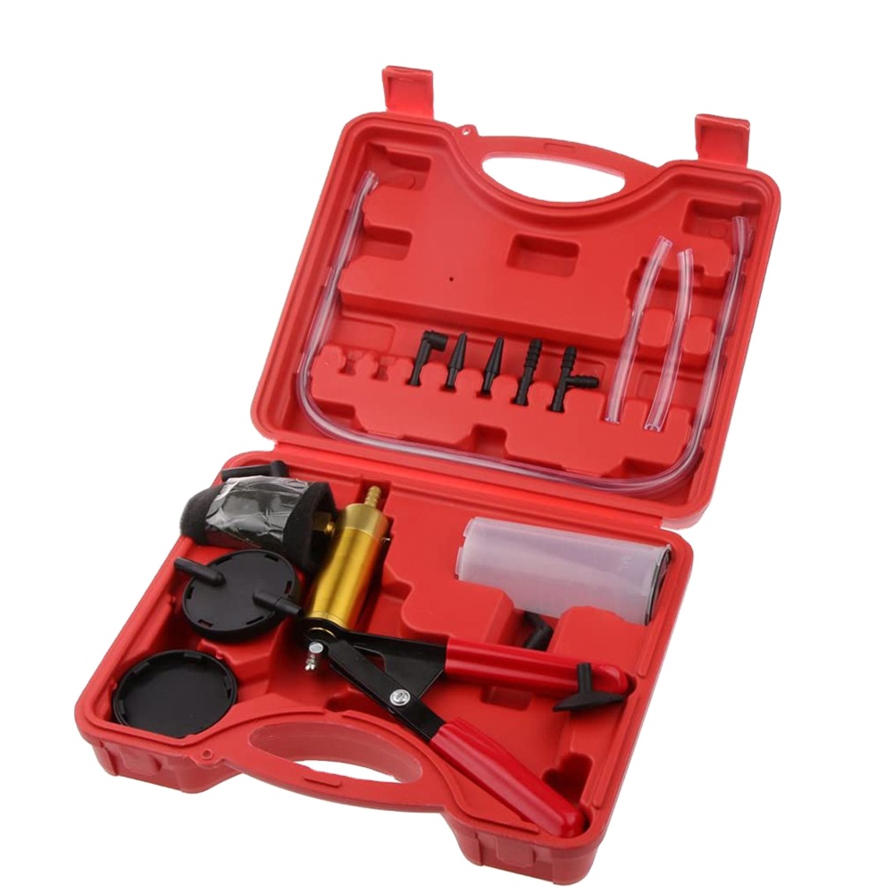 16pcs Brake Bleeder Kit Hand Held Vacuum Pump Tester with Adapters for Automotive