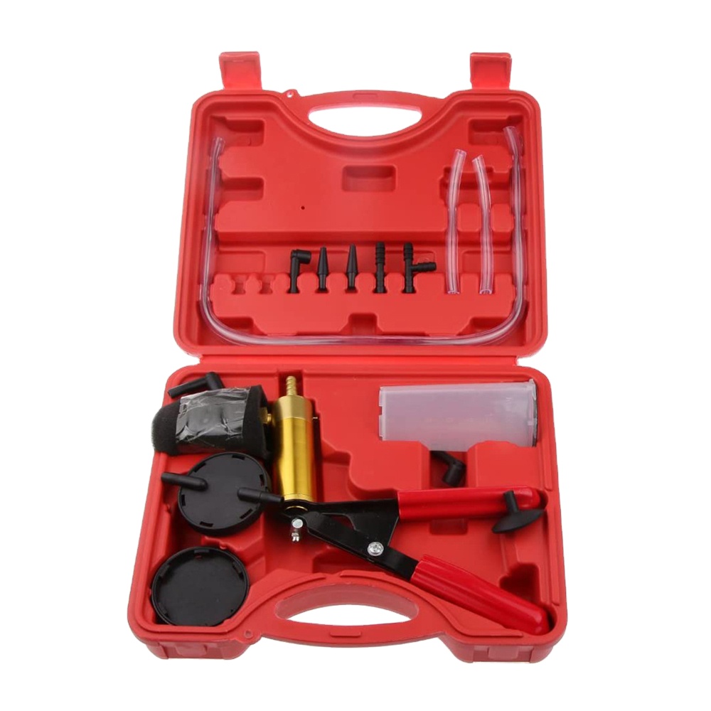 16pcs Brake Bleeder Kit Hand Held Vacuum Pump Tester with Adapters for Automotive