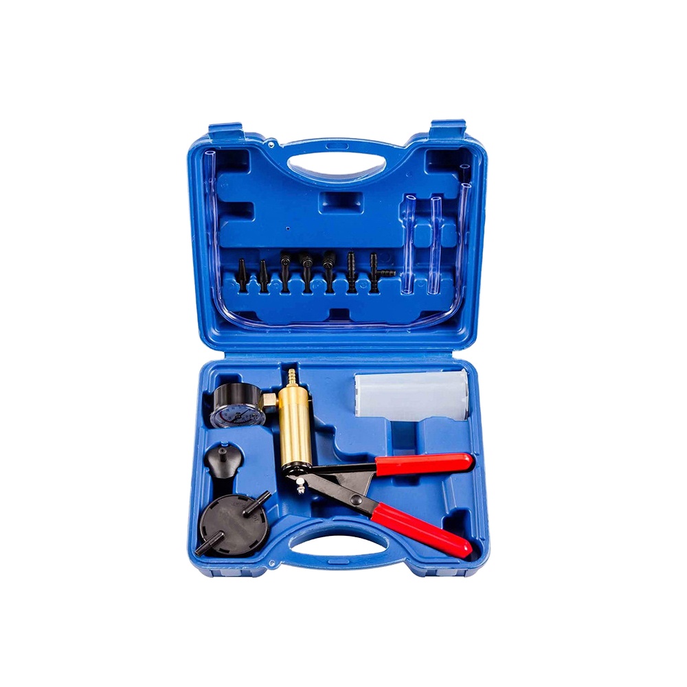 16pcs Brake Bleeder Kit Hand Held Vacuum Pump Tester with Adapters for Automotive