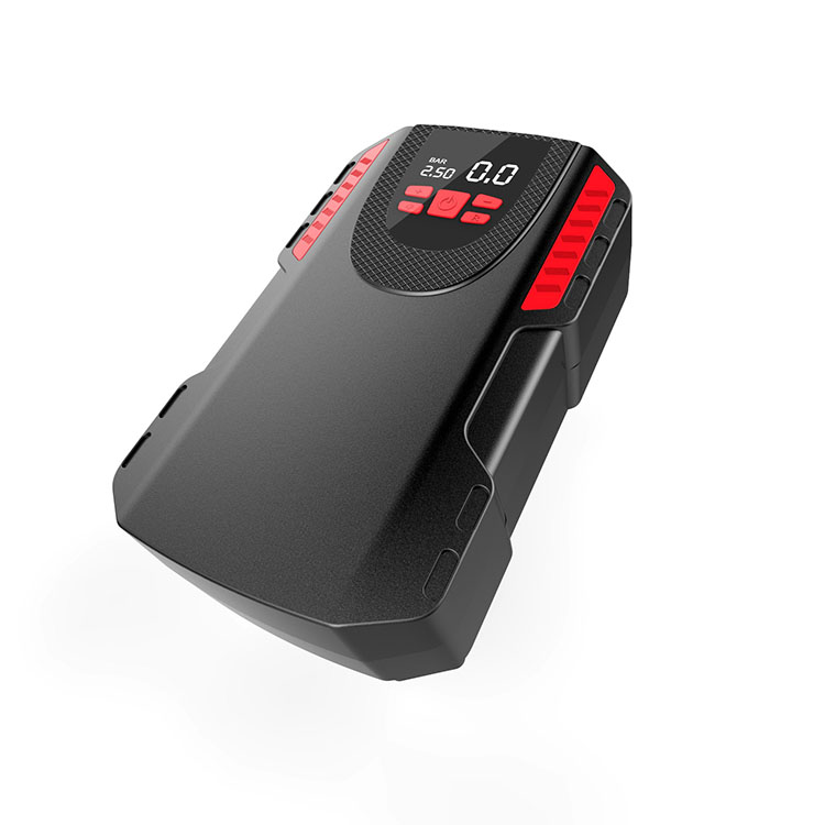 Newly designed car inflator with preset charge stop emergency light and flashing light 12V 150psi