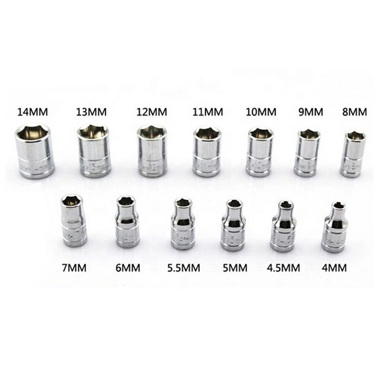 Canpro 46pcs In One Set Machine Auto Repair Tools Combination Set Impact Socket Wrench Spanner 1/4 Drive Bit Set Ratchet Wrench