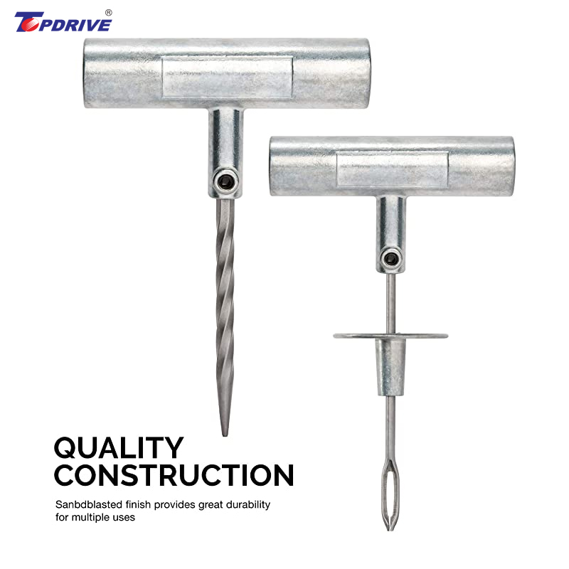 Universal Tire Repair Kit to Fix Punctures and Plug Flats Value Pack Ideal for Cars Trucks Motorcycles