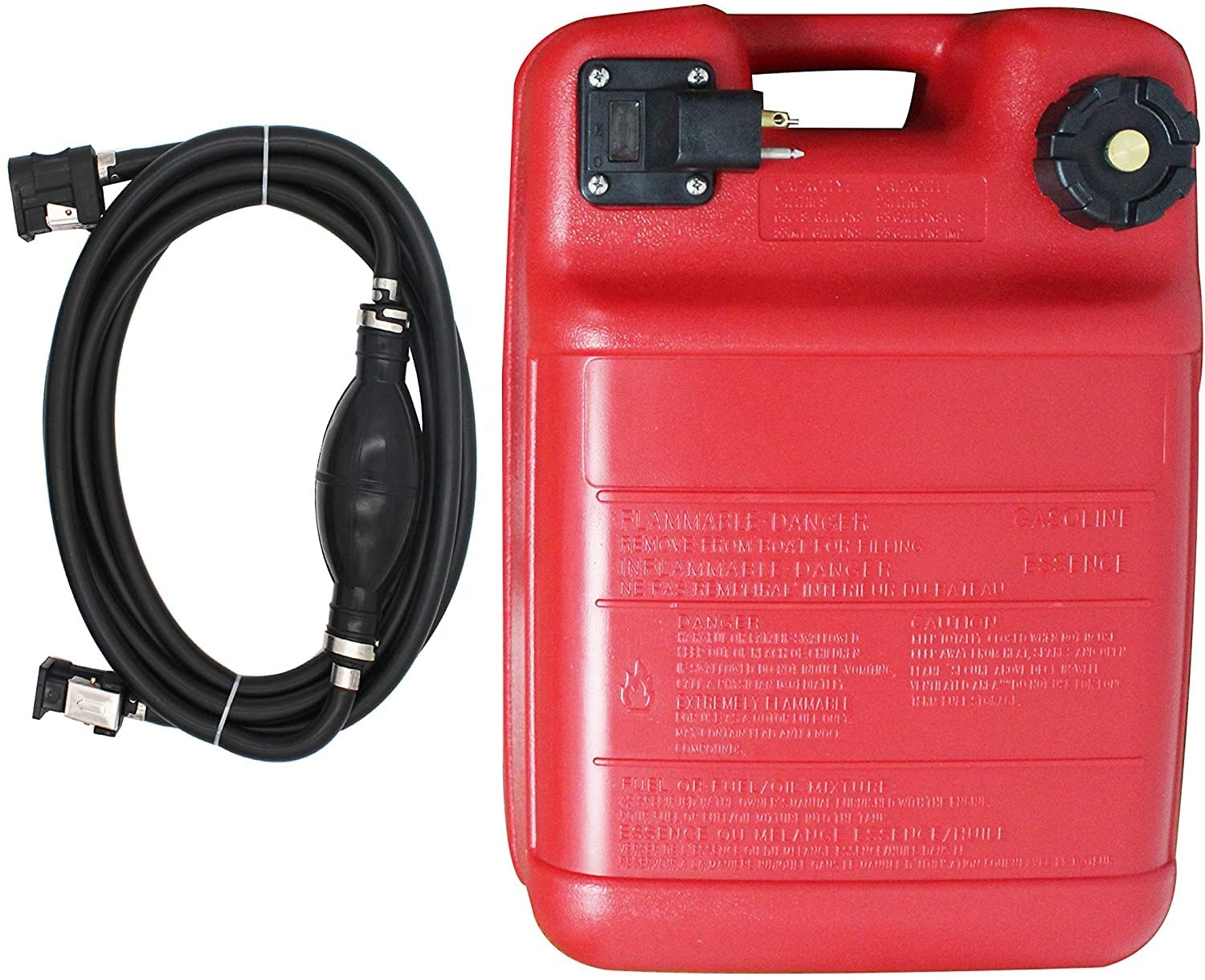 Boat Fuel Tank 24L 6 Gallon Gas Can Marine Outboard Motor Boat Accessories Portable Gasoline Can with Fuel Gauge Fuel Line
