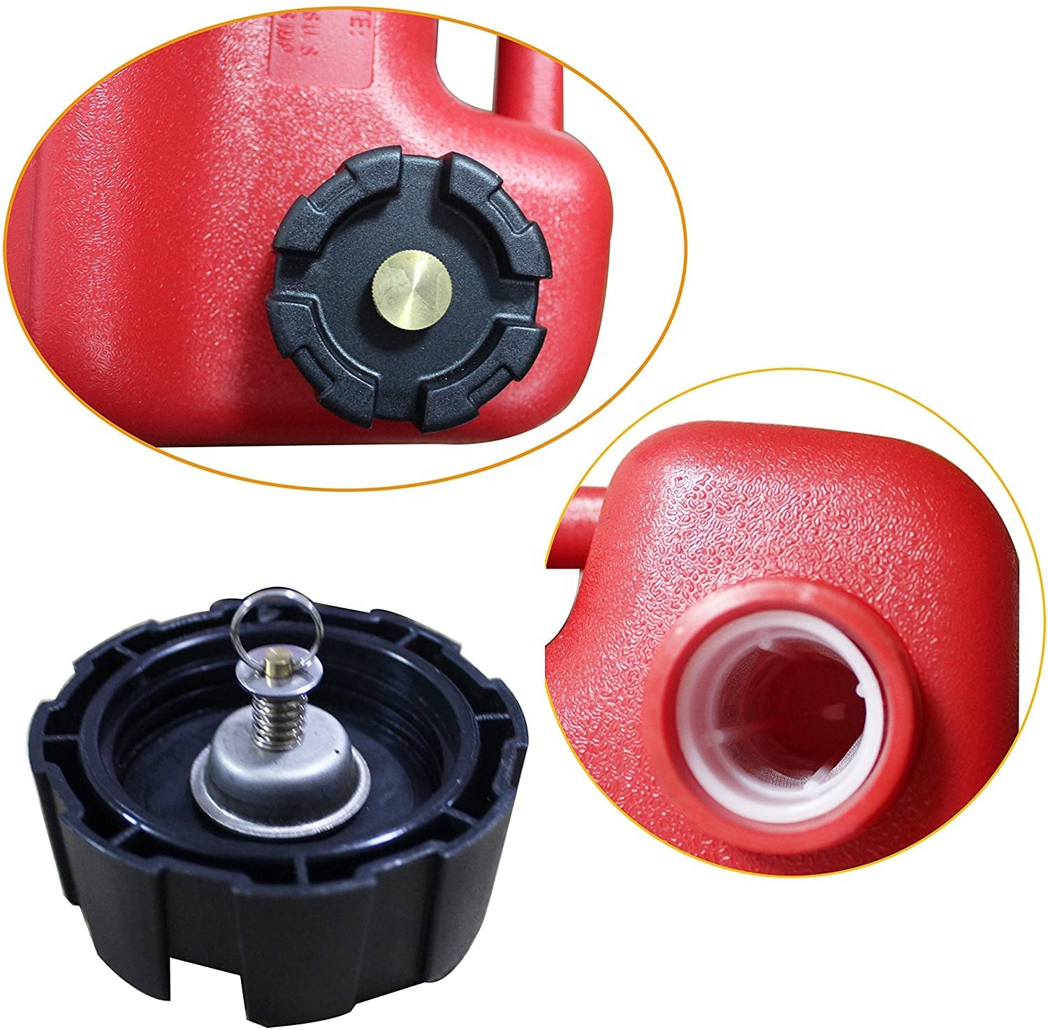 Boat Fuel Tank 24L 6 Gallon Gas Can Marine Outboard Motor Boat Accessories Portable Gasoline Can with Fuel Gauge Fuel Line