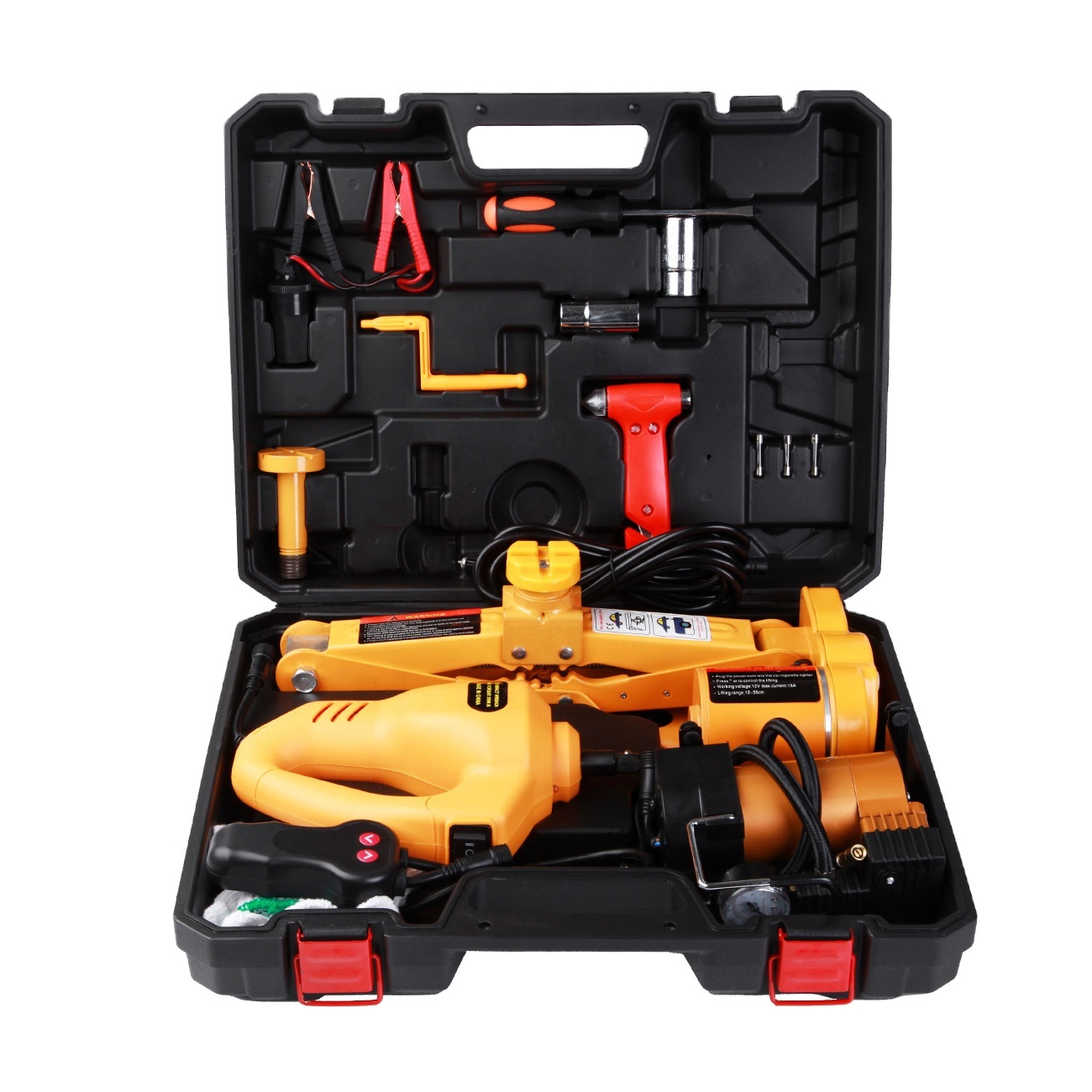 high Quality  Professional Portable 2T 12V Durable Electric Scissor Car Jack and Impact Wrench for Quick Repair