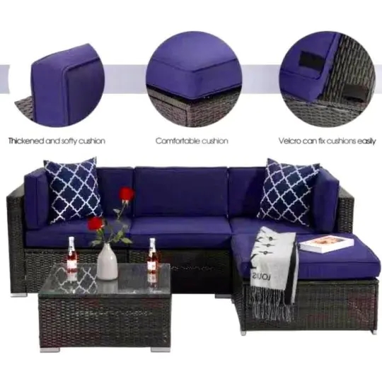 【Furniture】5 PATIO SET WICKER Outdoor Modular Sofa - OYSHO Fatory Outlet