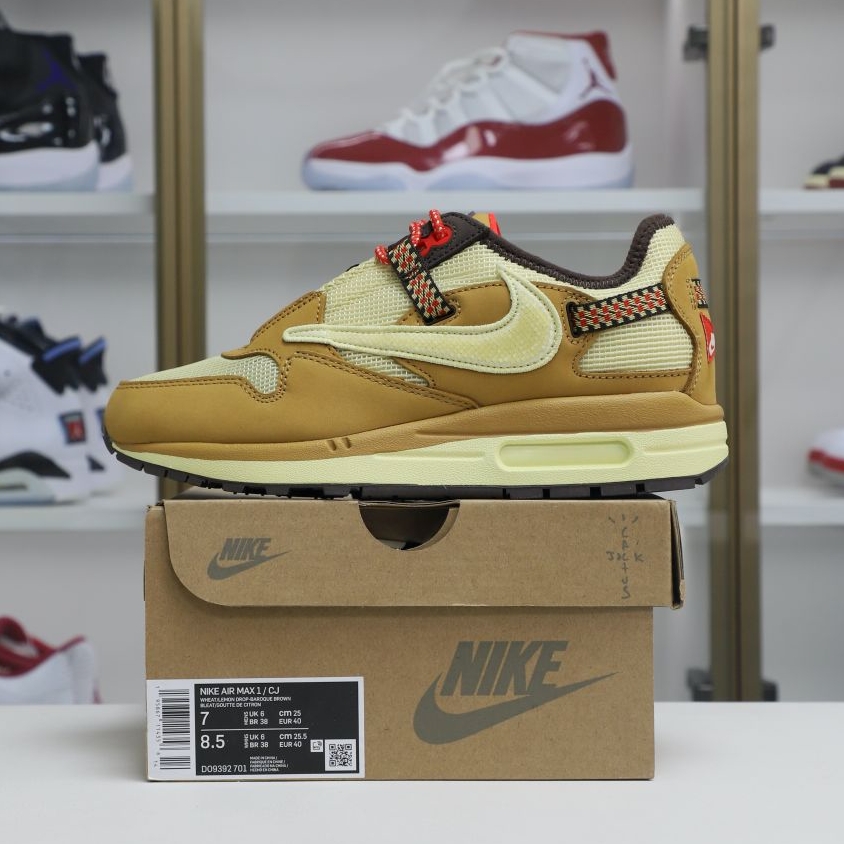 Travis Scott xNike Air Max1&quotwheat&quottravis scott