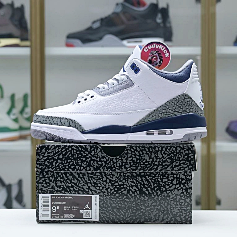 Jordan Air Jordan 3 &quotWhite Navy"