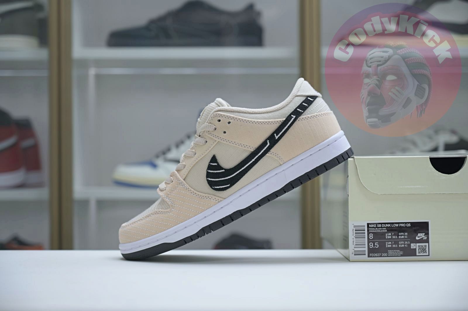 Albino & Preto x Nike Dunk SB Low Pro "Pearl White"