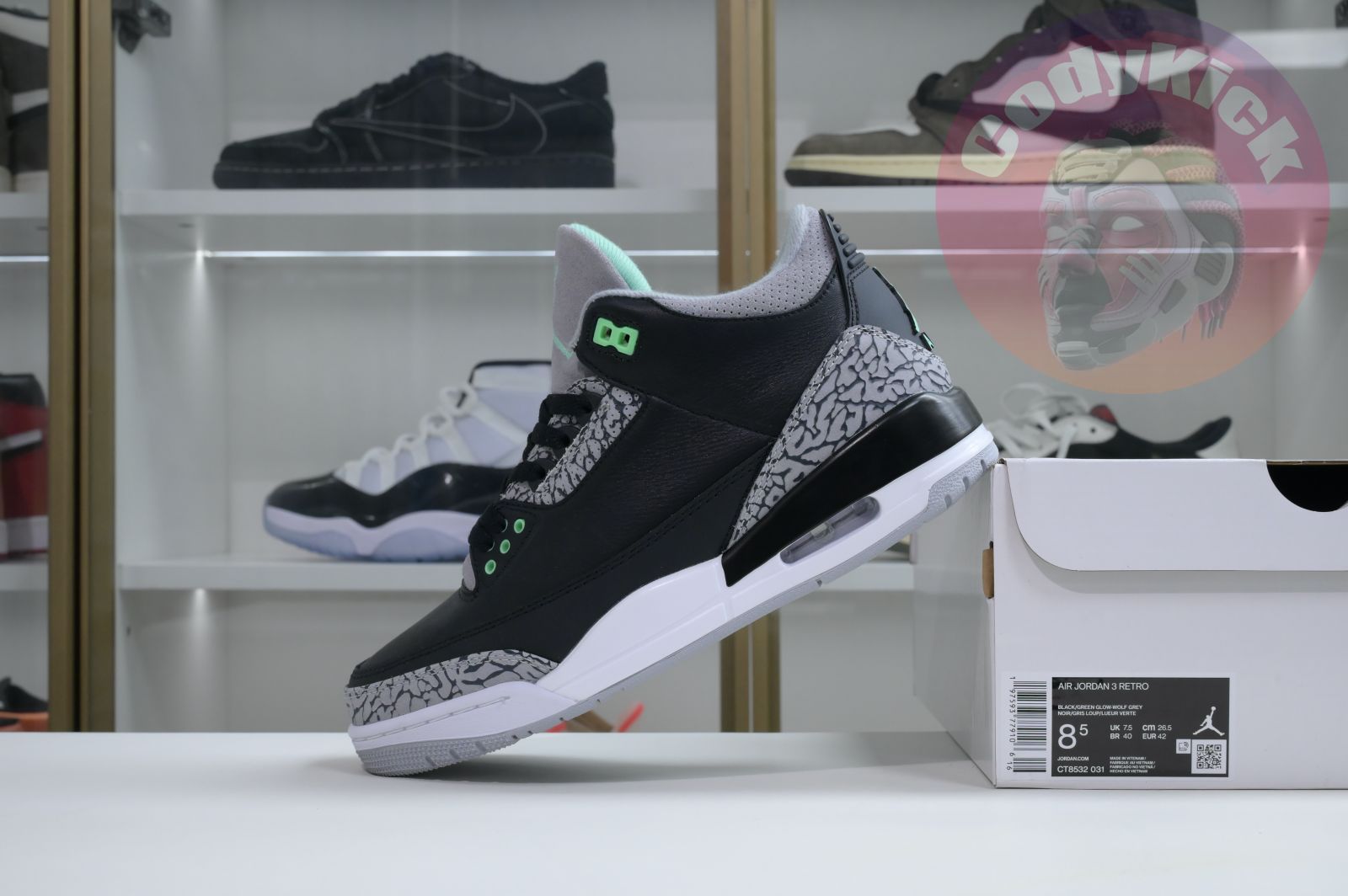 Air Jordan 3 Green Glow