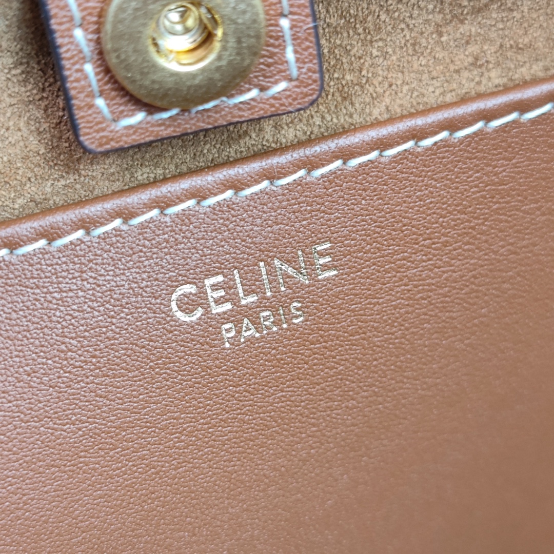 Celine Mini CABAS DRAWSTRING CUIR TRIOMPHE in Smooth Calfskin Tan -  luxuriaworld