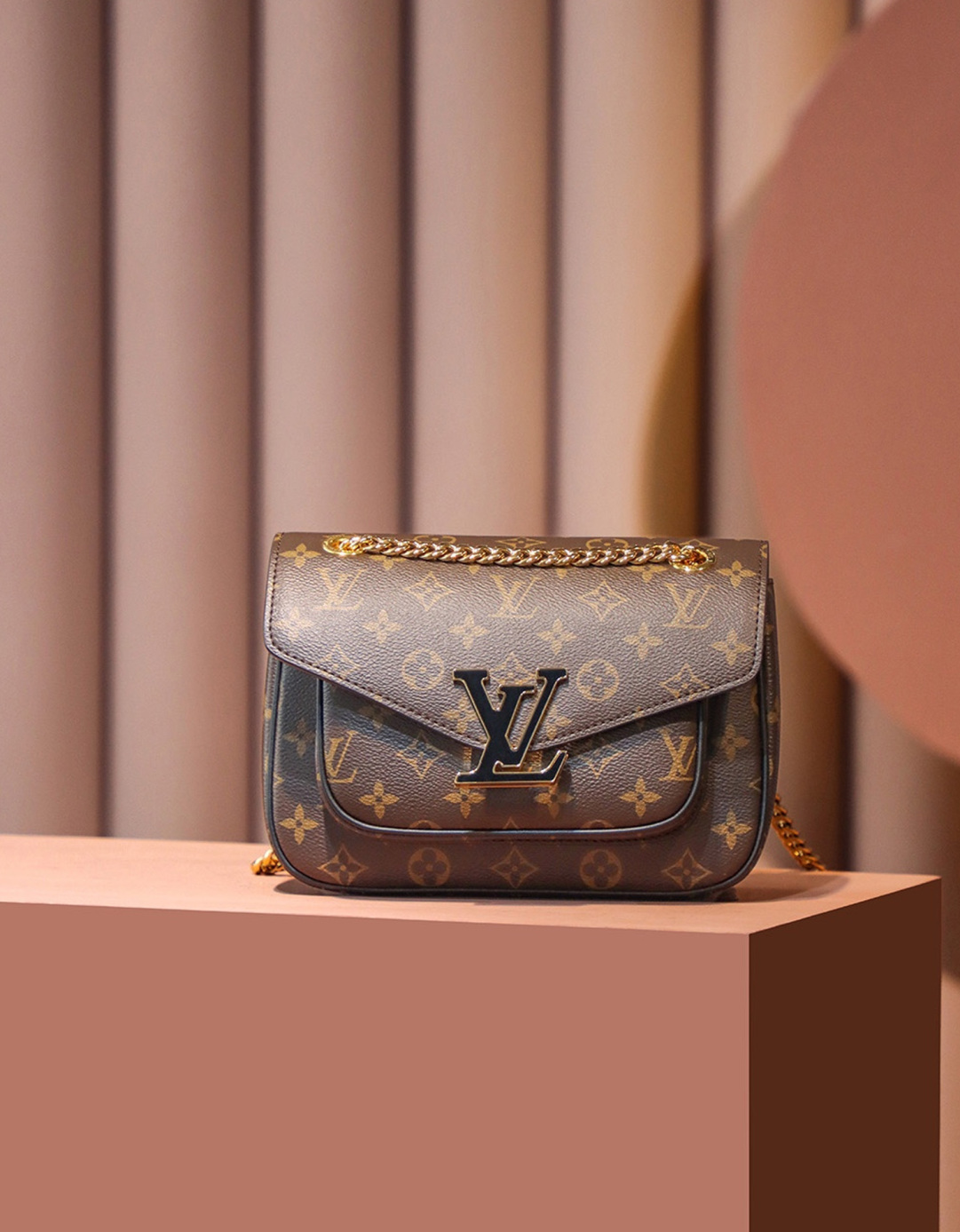 Louis Vuitton Passy Handbag Monogram Canvas Brown