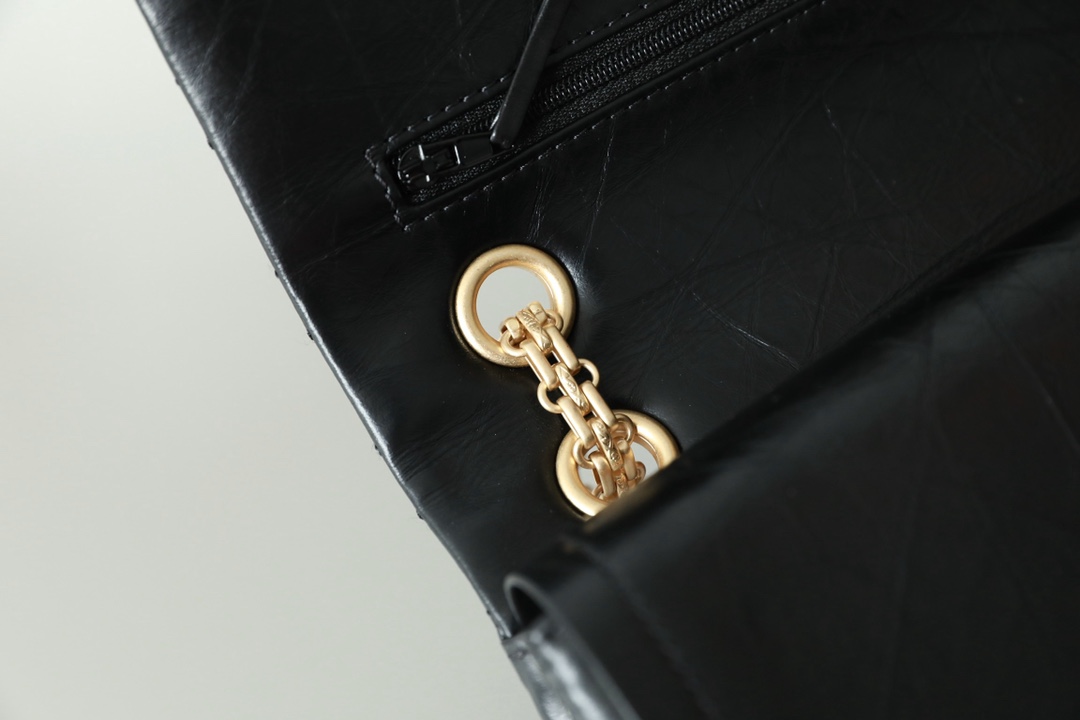 CHANEL 2.55 Handbag Aged Calfskin & Gold-Tone Metal Black - luxuriaworld