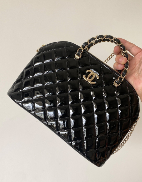 Chanel School Memory Top Handle Flap Bag Black Caviar Antique Gold Har –  Madison Avenue Couture